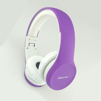 China Hisonic Headband Kids Earphone Volume Limited Over Ear Foldable Headphones with Share Connector for Boys Girls Kids for sale