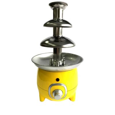 China 2019 New Style Household Stainless Steel Chocolate Electric Fondue Fountain 3 Tier Electric Chocolate Fountain for sale