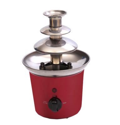 China Hot-selling 3 Row Mini Chocolate Melting Pot Popular Electric Household Fondue Fountain Machine Sweet Entaintainer for sale