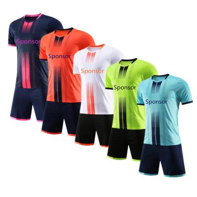 China Factory Sale Sublimation Soccer Jersey Set Custom Breathable Quick Dry Shirt Youth Men Kids Kids Soccer Uniforms Set for sale