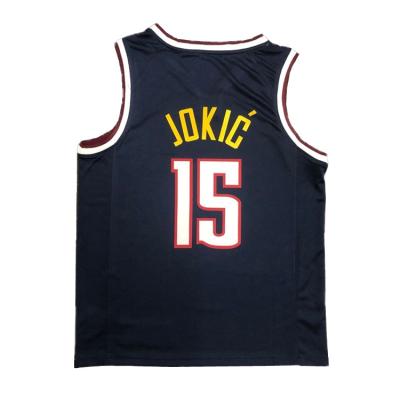 China High Quality Team Sport Basketball Uniform Shirt Nikola Jokic Blue Custom Basketball Breathable Quick Dry Tank Top From China Supplier for sale