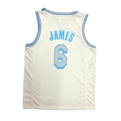 China #6 JAMES Basketball Jersey Shirt Breathable Breathable Man For Custom Hot Pressed Mens Basketball Wear Quick Dry Uniforms for sale