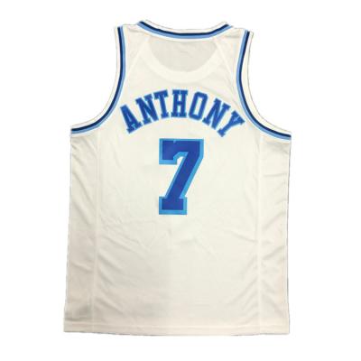 China Latest ANTHONY 7# Sublimation Sports Shirts Design Custom Mens Basketball Tank Top Breathable Quick Dry Breathable Quick Dry Uniform for sale