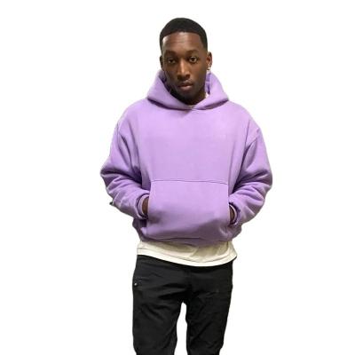 China Anti-wrinkle Custom Cotton High Quality Fleece Heavyweight West Oversized Men Hoodies for sale