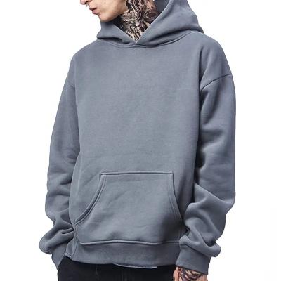 China Anti-wrinkle Blank High Quality Plus Size Hoodies Wholesale Custom Logo Gym Fitness Hoodie Manufacturers Fleece Fabric Oversized Men Hoodie for sale