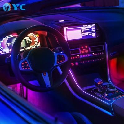 China Flexible Car LED Strip Light SMD5050 40LEDS Waterproof Multicolor Phone APP Control LED Strip Lights For Car for sale