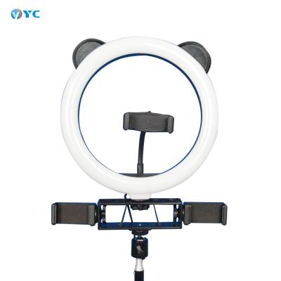 China Hot Sale LED Ring With Ears Live Lamp Live Broadcast Cell Phone Holder 10 inch 13 inch 18 inch led Ring Light Photography for sale