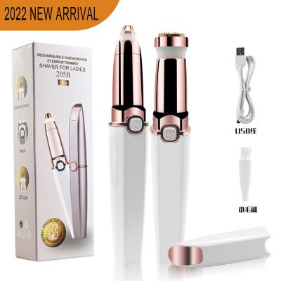 China Clean Easy All Body Shaver 2 in 1 Facial Hair Remover USB Rechargeable Eyebrow Shaver for sale