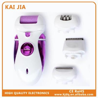 China Suit Women Epilator 4 In 1 Head Epilator Hair Razor Female Electric Cordless Tweezers Women Shaving Machines For Legs Armpit Bikini Perso for sale