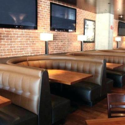 China Modern Restaurant Fast Food Restaurant Furniture Double Sided Customized Restaurant Sofas Booth Seating for sale