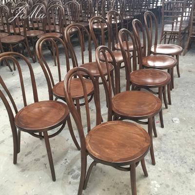 China Vintage Antique French Bentwood Style Banquet Lounge Solid Wood Thonet Solid Wood Dining Chair For Wedding Reception for sale