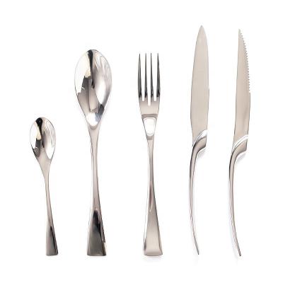 China Wholesale Modern Restaurant Cutlery Dinnerware Knife Fork Spoon Stainless Steel Stainless Steel Flatware Set for sale