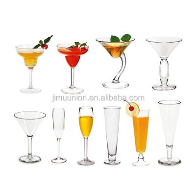 China Modern Wholesale Dishwasher Safe Unbreakable Polycarbonate Margarita Martini Wine Bar Dining Plastic Glass Cups for sale