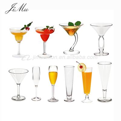 China Wholesale Bulk Promotional Unbreakable Stemware Polycarbonate Shatterproof Plastic Glass For Cocktail Glass Cups for sale