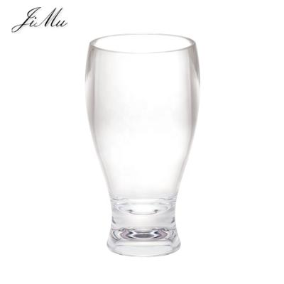 China Home / Bar / Restaurant / Hotel 400ml Reusable Transparent Restaurant Dining Drink Milk Tea Crystal Plastic Wine Beer Cup for sale