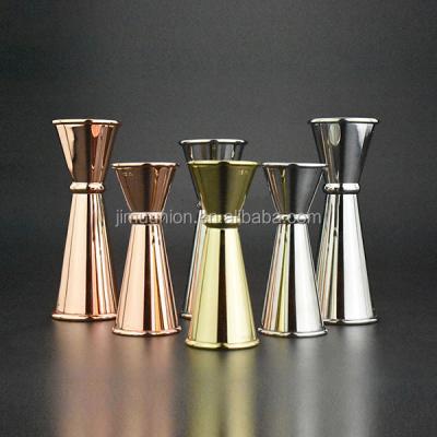 China Home / Bar / Restaurant / Hotel Customized Japanese Copper Cocktail Double Bar Measures Cocktail Jigger Cup for sale