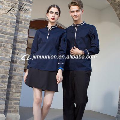 China Wholesale Customized Anti-Pilling Hotel and Restaurant Professional Staff Hospital Uniform for Waitress Server for sale