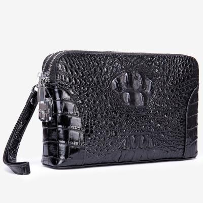 China M1138 RFID Crocodile Pattern Clutch Bag Men's Bag Anti-Theft Lightweight Luxury Business Wallet Purse Leather Armpit Bag for sale