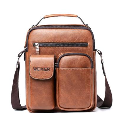 China High Quality Southeast Asian Men's Messenger Bag Vertical Casual Multifunctional Men's Retro Messenger Bag W1009 for sale