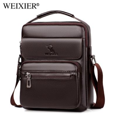 China High Quality Men's High Quality Men's Bag Men's PU Shoulder Bag Men's Casual Travel Business Messenger Waterproof Vertical Bag W1021 New for sale