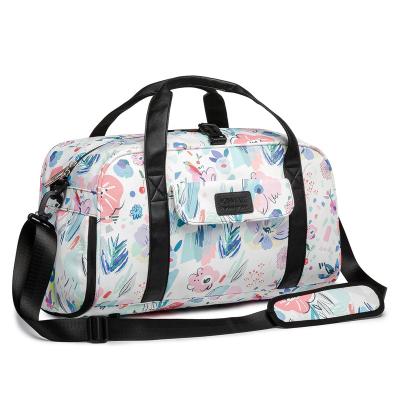 China Cute Fashion Kinmac Flower Gym Bag Anti Theft Travel Travel Branded Cell Phone Empty Sport For Girls Fashion Black Custom Copy for sale