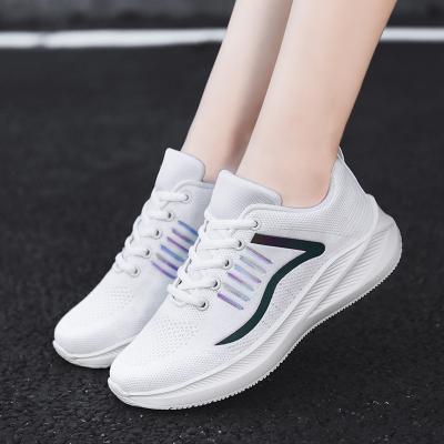 China Summer Casual Knitting Shoes Ladies Mesh Cloth Knitted Fashion Breathable Women Running Shoes New for sale