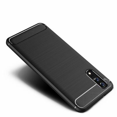 China Bürsten-Kohlenstoff-Faser Tpu-Fall für Fall Huaweis P20 Tpu-Rückendeckel zu verkaufen