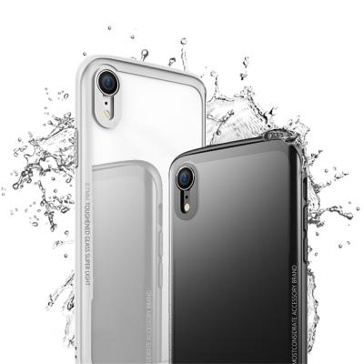 China 2018 Newest Shockproof Tempered Glass Back Cover For Iphone XS XSMAX XR Mobile Phone Case for sale