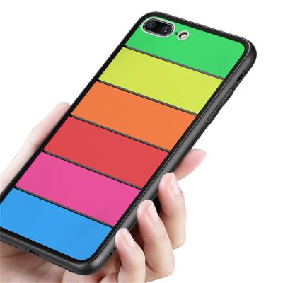 Cina La cassa di vetro esile Shell dell'arcobaleno per Iphone 7 8 coperture più per Iphone marca a caldo in vendita