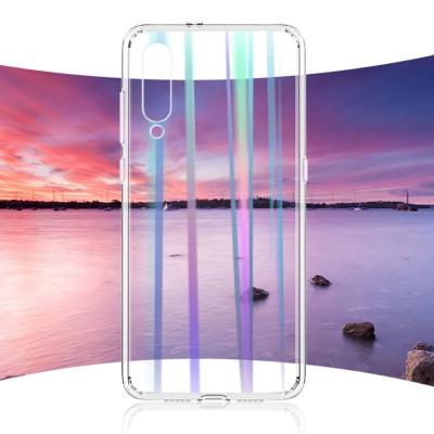 China Hot Selling Products Laser Light Glass Phone Case For xiaomi mi 9 Cell Phone Cases for sale