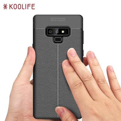 China Caixa do telefone do silicone da textura do lichi para o Samsung Note 9 à venda