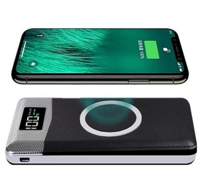 China 2018 new mobile charger power bank Custom 10000mAh 12000mah LED digital screen Display 3 in 1 qi wireless charger power bank for sale