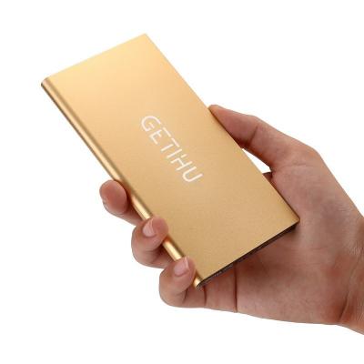 China Slim 10000 mAh Power Bank Portable Ultra-thin Polymer Metal Alloy Powerbank Battery Power Bank External Battery for sale