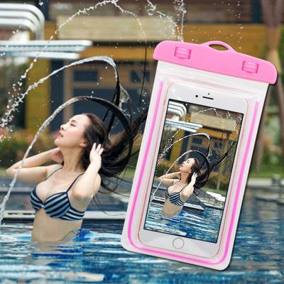 China 2017 New led light armband waterproof bag for mobile phone,water proof dry bag for sale