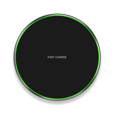 China 2019 Newest Aluminum Portable Wireless Charger  Qi Wireless Charger wireless mobile phone charger custom LOGO for sale