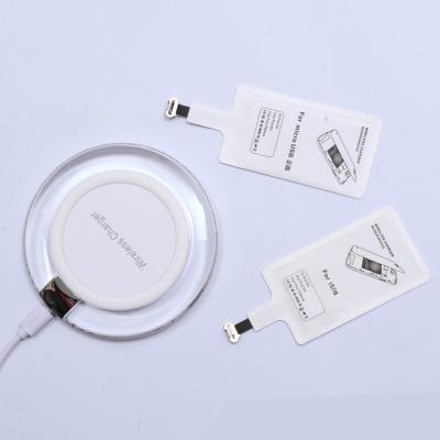 China Mobile phone accessories 2017 Portable QI Standard Wireless Charger receivers for iphone for Samsung android phones for sale