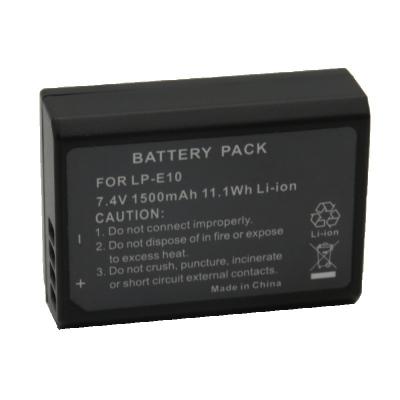 China Camera compliance with EOS 1100D KISS X50 Canon Camera Battery Rechargeable Li-ion 1500mAh 7.4V Battery Pack LP-E10 LPE10 equipping for sale