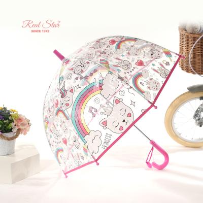 China New Cute Outlook RST Cat Prints Little Girl Umbrella Dome Printing Children's Umbrella For Children for sale