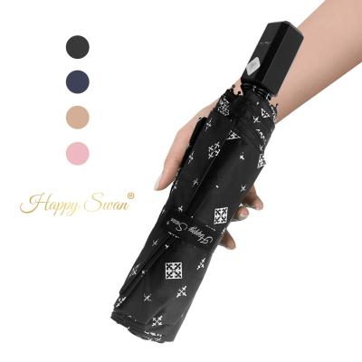 China China Manufacturer Wholesale Modern Happy Auto Open 3 Swan Portable Umbrella for sale