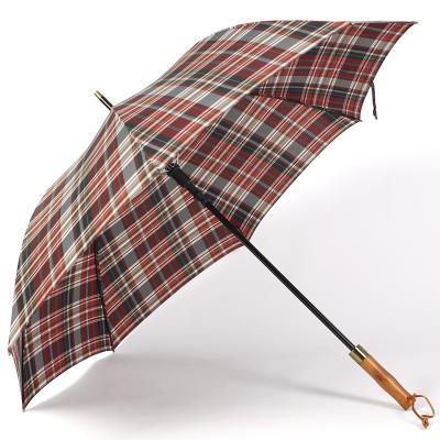 China Real Star Morden Big Size Car Umbrella Low MOQ Golf Special Luxury High Quality Fabric Straight Wood Handle Umbrella for sale