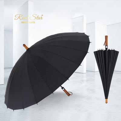 China RST CLASSIC Wood Handle Big Size 50 Inch 24 Ribs Golf Umbrella for sale