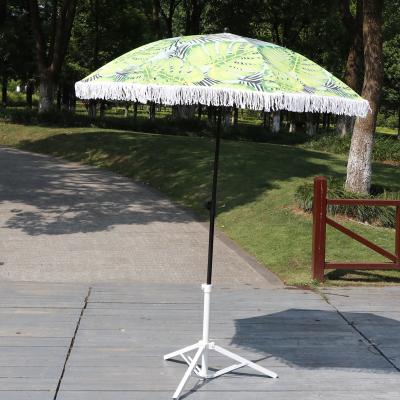 China Modern Outdoor Garden Parasol RST Quality Fringe Umbrella Tropical Beach Sun Umbrella for sale