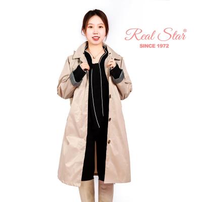 China Fashionable Real Star RST Double Layers Double Layers Women's Luxury High Quality Female Adult Raincoat Poncho Girl Rain Coat For Lady for sale