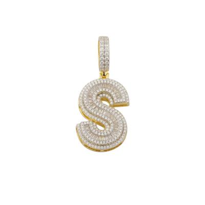 China Hip Hop Fashion Brass Gold Plated Hip Hop Style Letter 