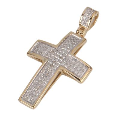 China Hiphop New Arrival CZ Cross Brand 22ct Singapore Gold Pendant Jewelry for sale