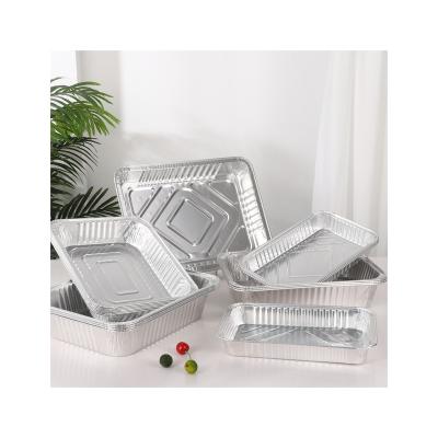 China Baking Disposable Lunch Box Takeaway Packaging Box Aluminum Foil Lunch Box for sale