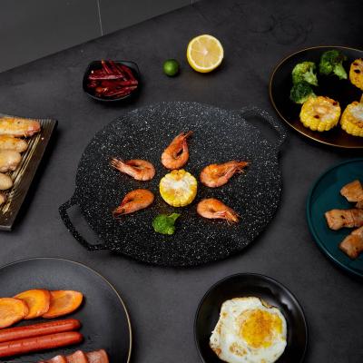 China General Use for Gas and Induction Cooker Korean bbq camping grill pan Outdoor Iron Plate Barbecue non stick Grill Pan for sale