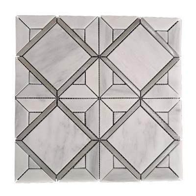 China CLASSIC Natural Mosaic Tile Bathroom and Kitchen Backsplash Tile Stone Mosaic Marble Mosaic for sale