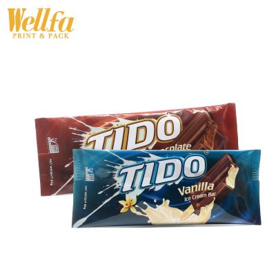 China Factory OEM Disposable colorful Para paletas de hielo de bolsas food grade custom printed frozen plastic ice cream popsicle packaging wrappers for sale