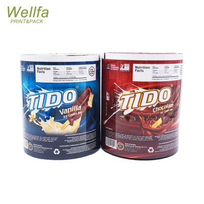 China Moisture Proof Packaging Aluminum Foil Ice Cream Pouches Plastic Roll Film for sale